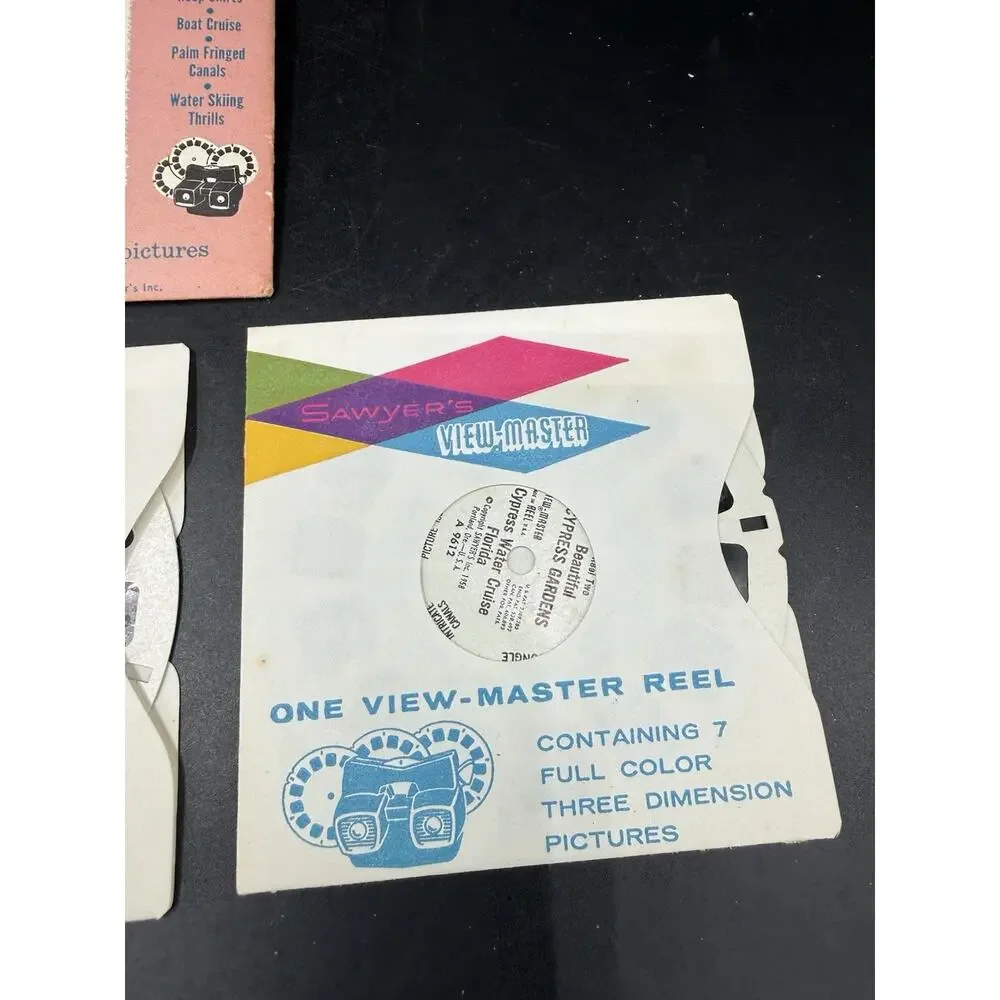 1955 View Master Beautiful Cypress Gardens Florida 3 reel A 961 -GE1 Complete